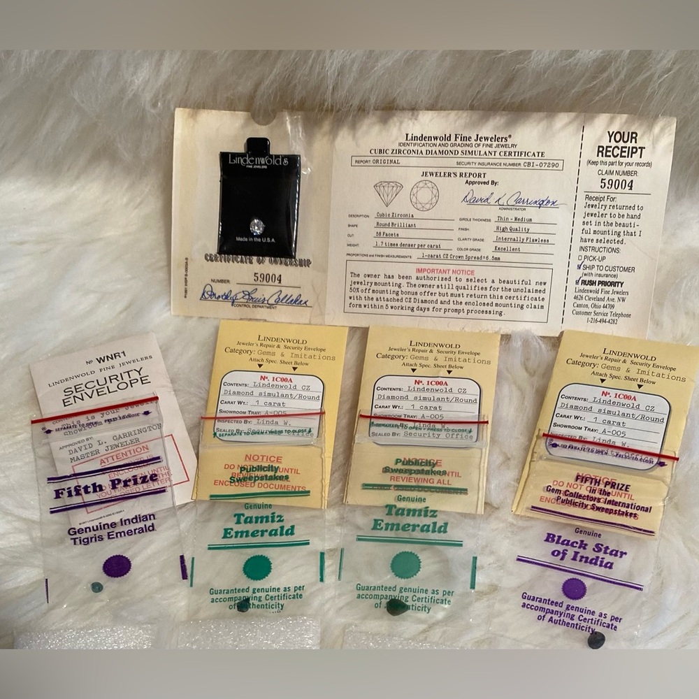 Lindenwold Simulated Diamonds and Genuine Gemstone Package